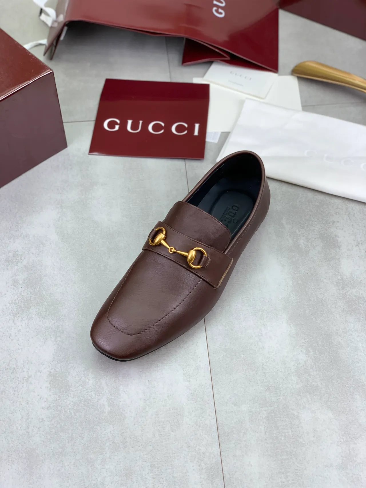 Gucci Horsebit 1955 Brown Leather Horsebit Loafers 4