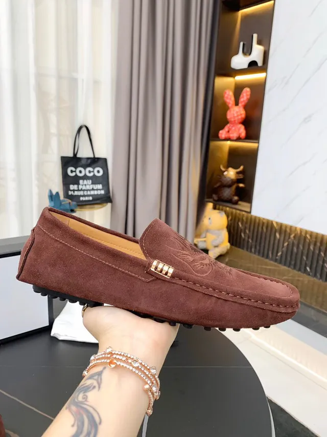 Gucci Horsebit 1955 Brown Suede Dragon Motif Loafers 8
