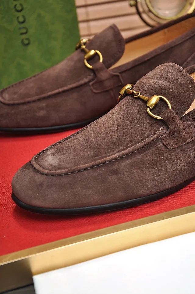 Gucci Horsebit 1955 Brown Suede Loafers 3
