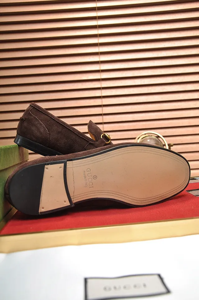 Gucci Horsebit 1955 Brown Suede Loafers 4
