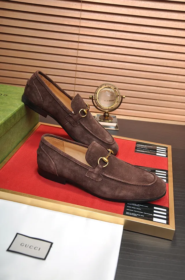 Gucci Horsebit 1955 Brown Suede Loafers 5