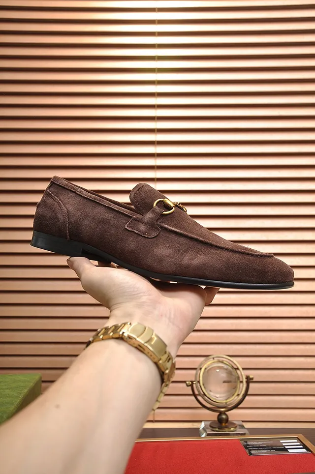 Gucci Horsebit 1955 Brown Suede Loafers 7