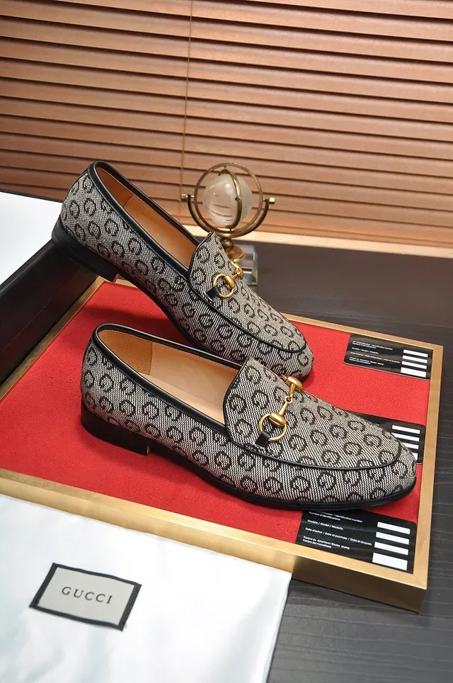 Gucci Horsebit 1955 GG Monogram Mocassins en Toile 5