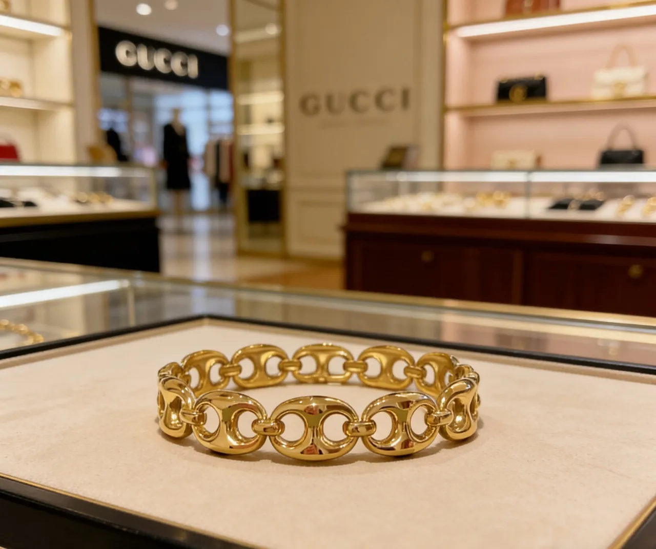 Gucci Horsebit 1955 Gold-Tone Interlocking Link Bracelet 3