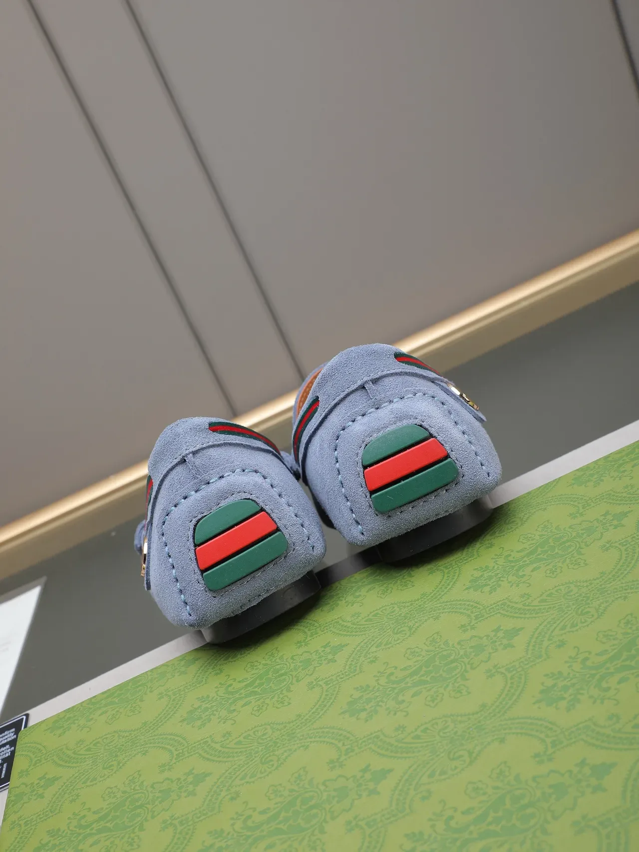 Gucci Horsebit 1955 Light Blue Suede Loafers 3