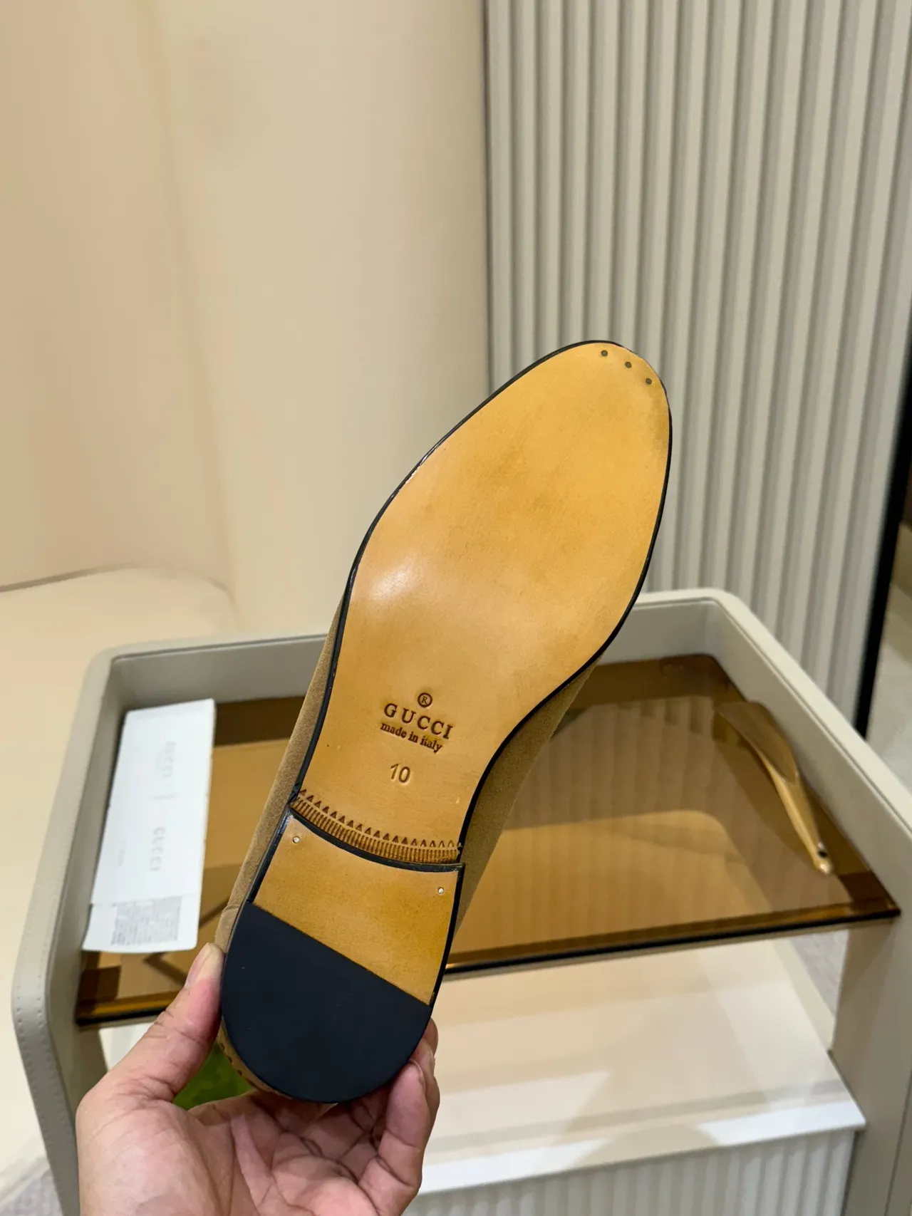 Gucci Horsebit 1955 Tan Suede Loafers 2