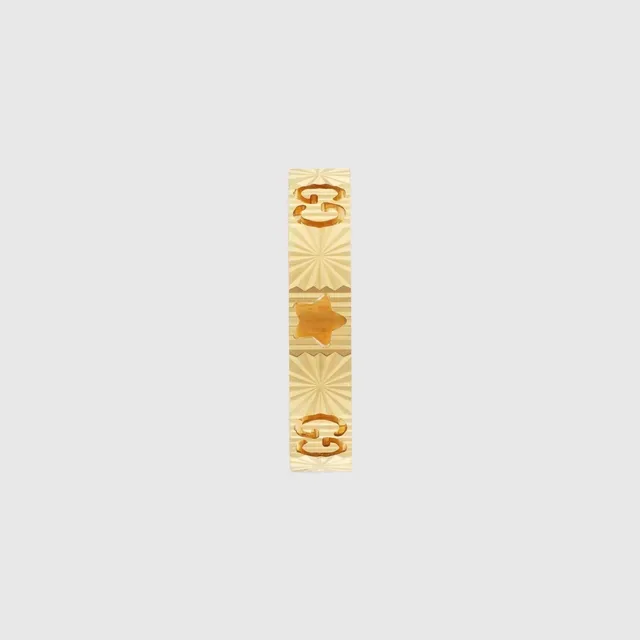 Gucci Icon 18K Gold Star Motif Ring 8