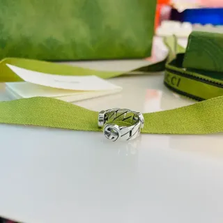 Gucci Interlocking G Chain-Link Silver-Tone Ring
