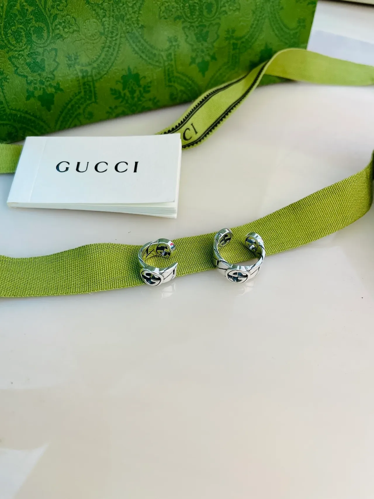 Gucci Interlocking G Chain-Link Silver-Tone Ring 2