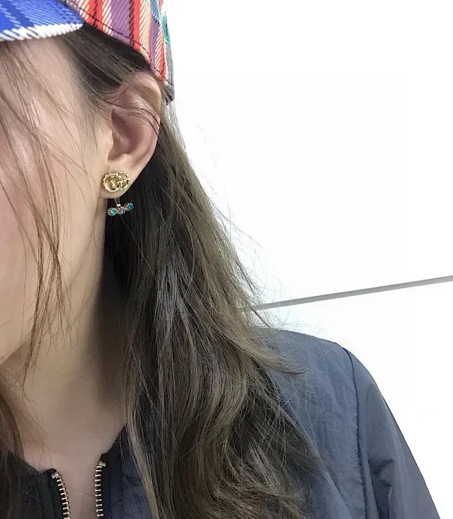 Gucci Interlocking G Multicolor Gemstone Drop Earrings 2