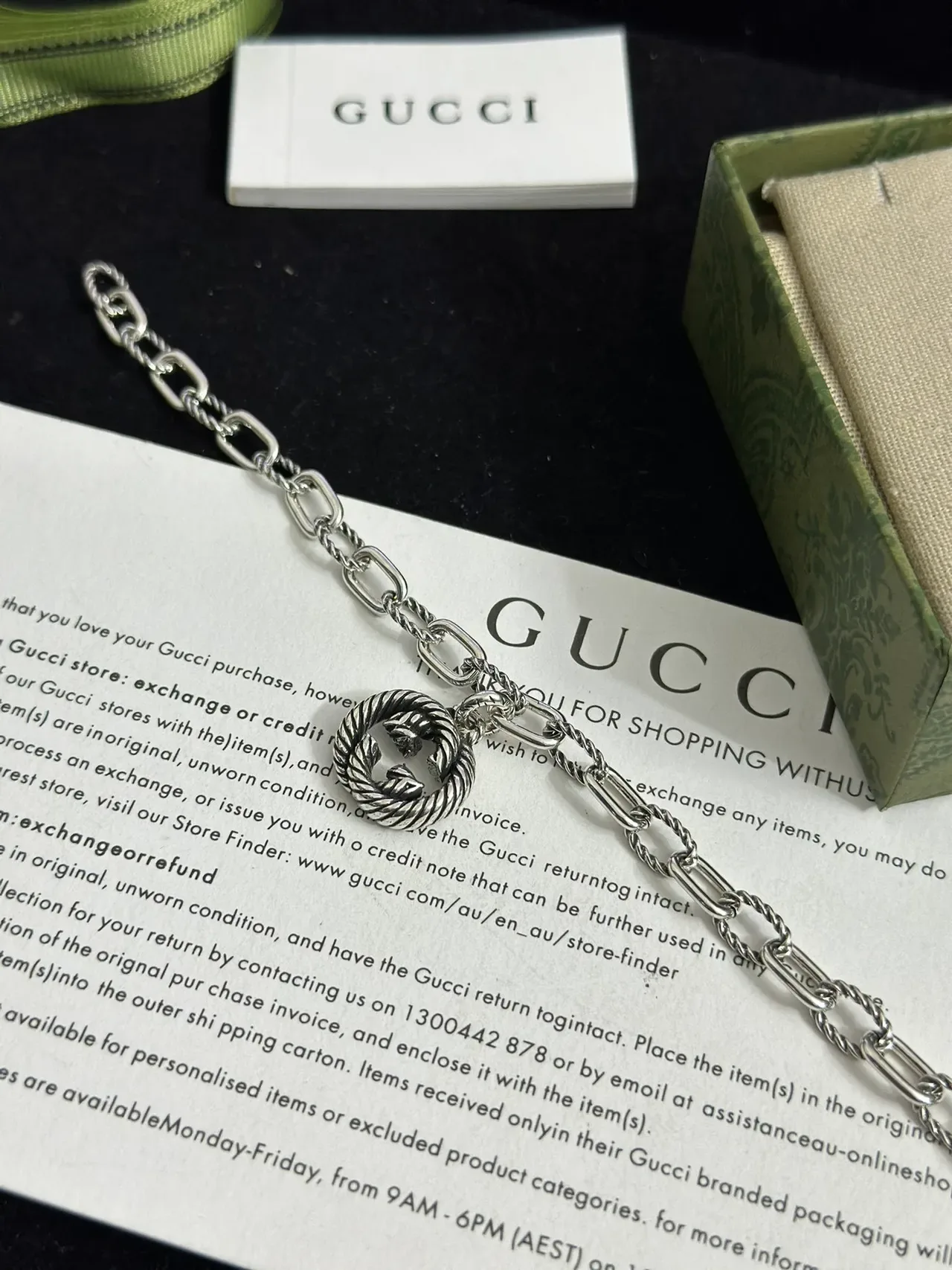 Gucci Interlocking G Twisted Rope-Link Silver Bracelet 8