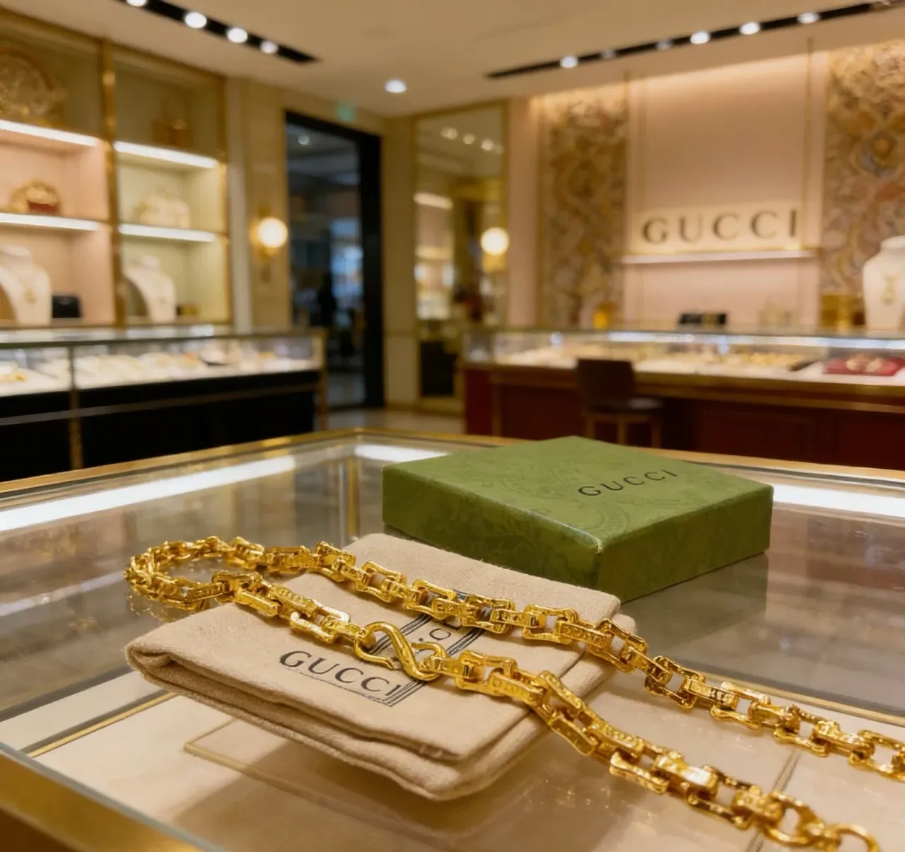 Gucci Link to Love Gold Oversized Chunky Necklace 4