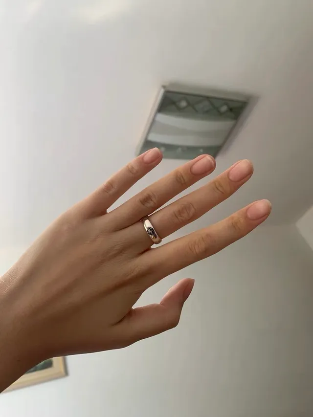 Gucci Love Ring Silver Green Polished Engraved Interlocking G Logo Ring 3