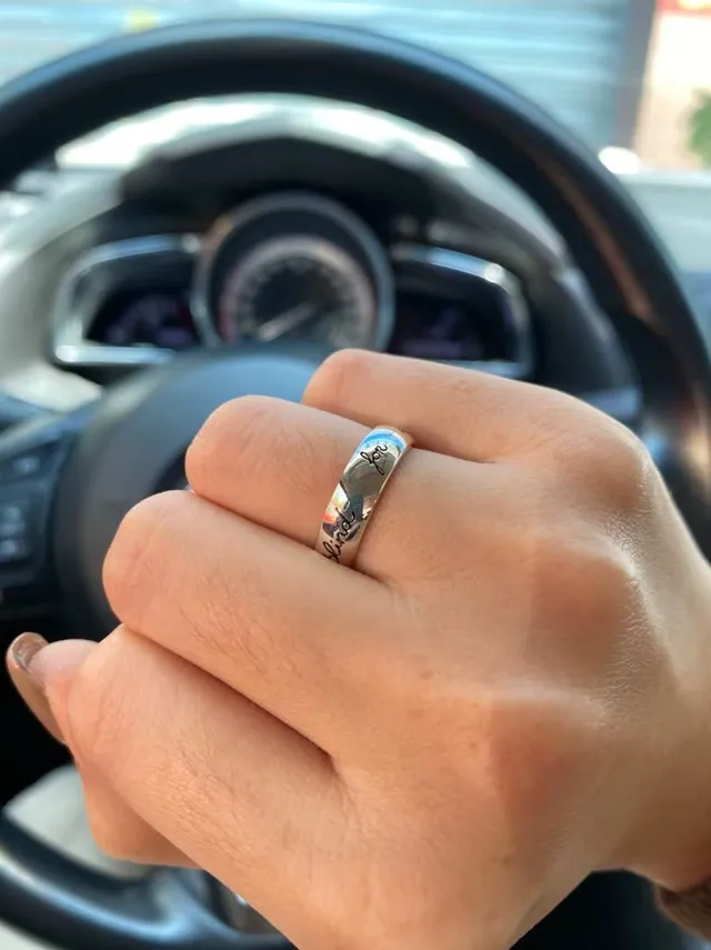 Gucci Love Ring Silver Green Polished Engraved Interlocking G Logo Ring 9