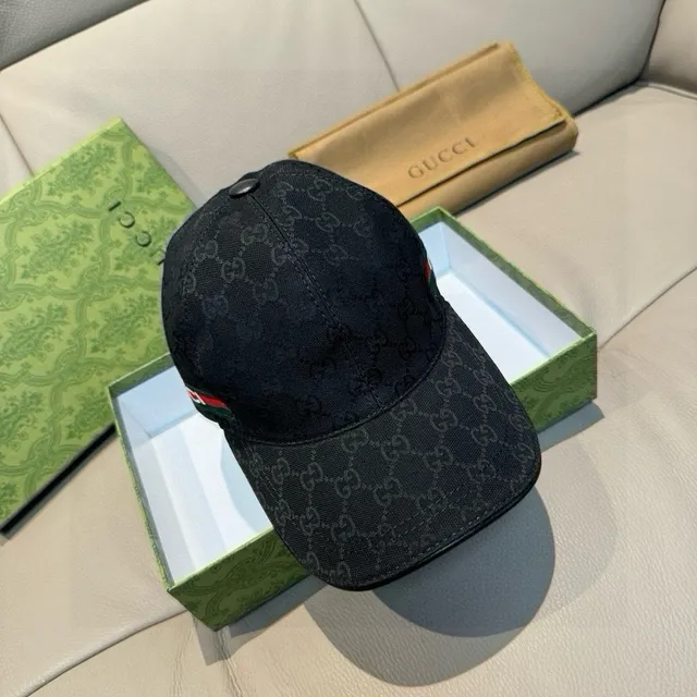 Gucci Monogram Canvas Web Stripe Baseball Cap 7