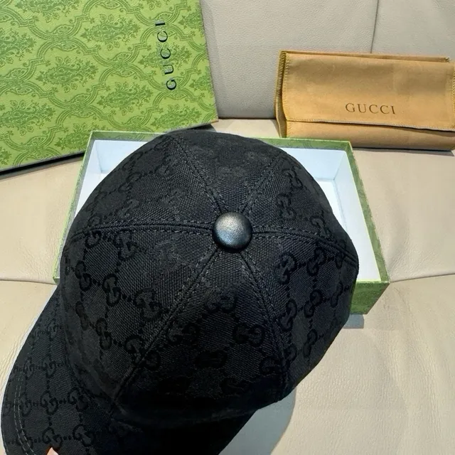 Gucci Monogram Canvas Web Stripe Baseball Cap 8