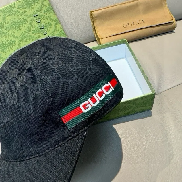Gucci Monogram Canvas Web Stripe Baseball Cap 9