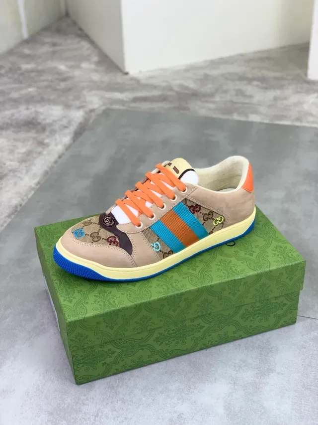 Gucci Zapatillas Lifestyle Multicolor de Lona y Cuero 4