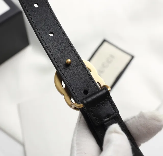 Gucci Ophidia Noir Or Interlocking G Boucle Quincaillerie Antique Ceinture en Cuir 2