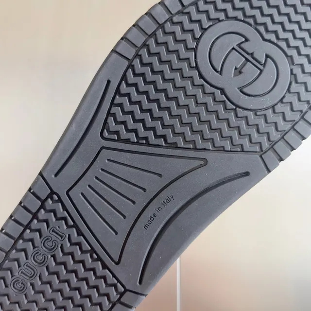Gucci Ophidia Black Gray Double-Strap Slide GG Monogram Canvas Sandals 3