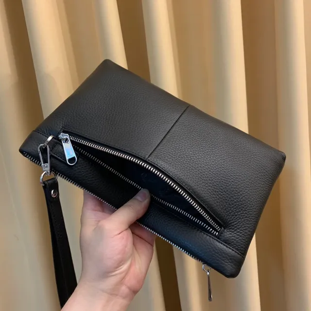 Gucci Ophidia Black Pebbled Leather Envelope Clutch 5