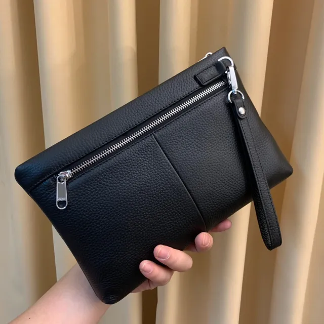 Gucci Ophidia Black Pebbled Leather Envelope Clutch 9