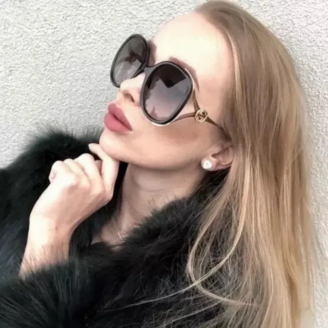 Gucci Oval Frame Gradient Lens Sunglasses 3