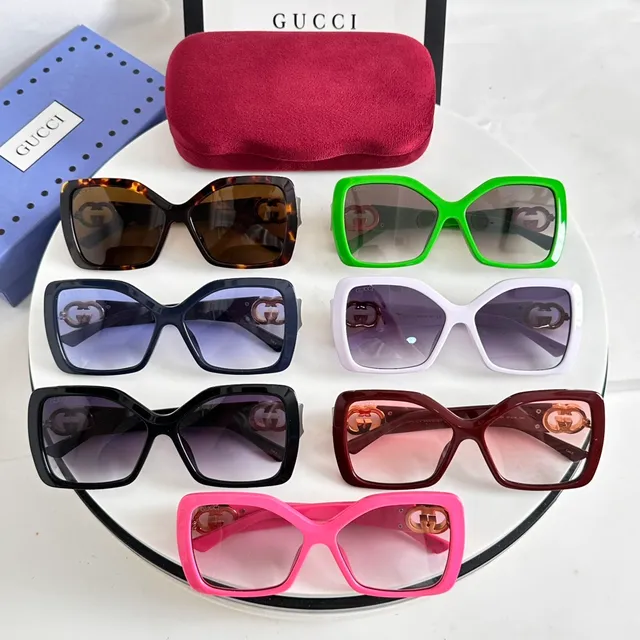 Gucci Oversized Square Frame Green Gradient Sunglasses 2