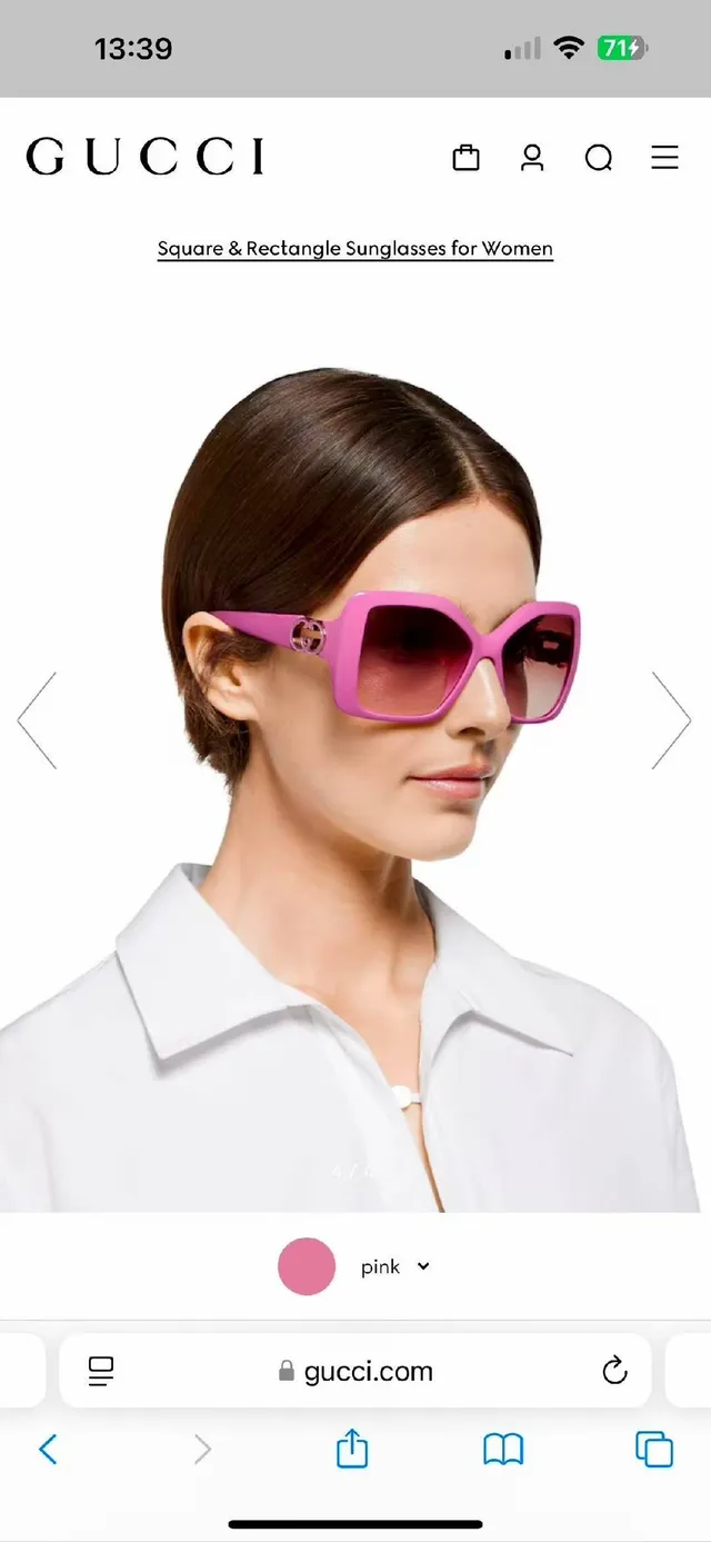 Gucci Oversized Square Frame Green Gradient Sunglasses 3