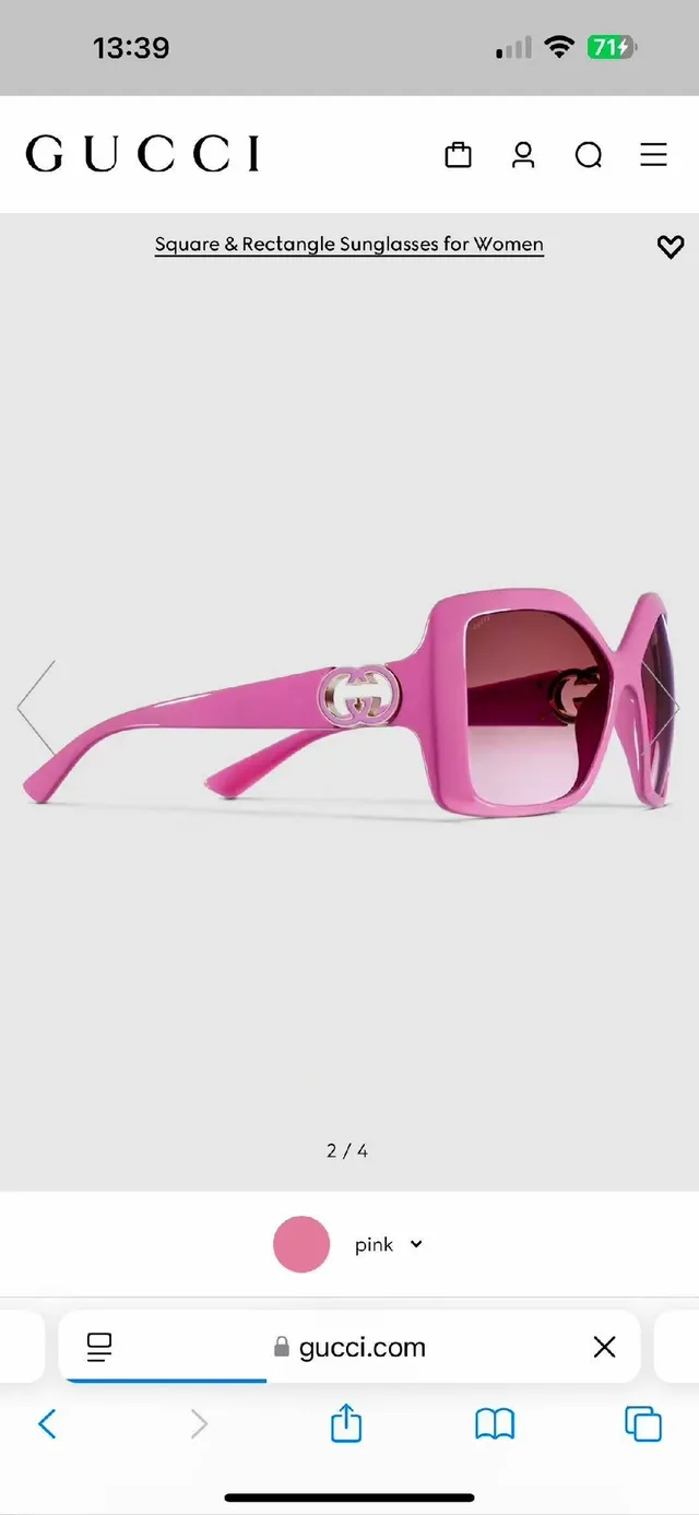 Gucci Oversized Square Frame Green Gradient Sunglasses 6