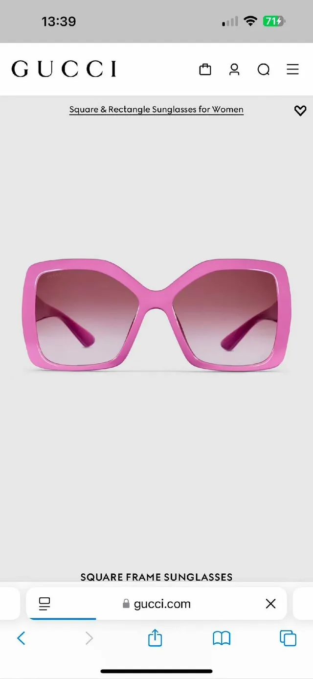 Gucci Oversized Square Frame Green Gradient Sunglasses 7