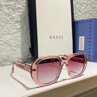 Gucci Oversized Square Translucent Pink Gradient Sunglasses