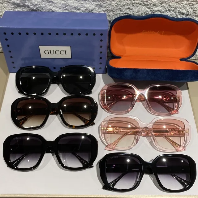Gucci Oversized Square Translucent Pink Gradient Sunglasses 4