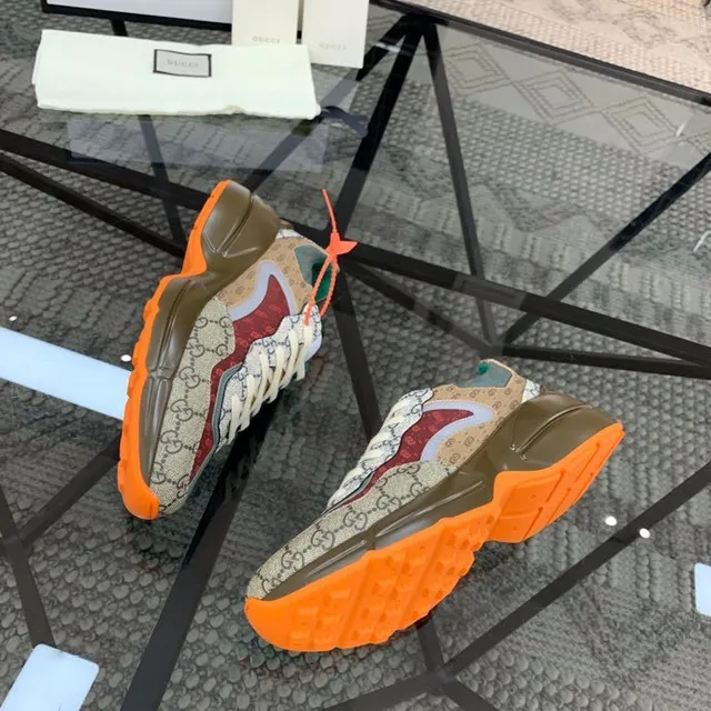 Gucci Rhyton GG Monogram Color-Block Chunky Sneakers 7