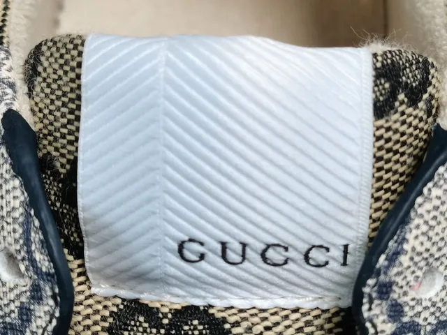 Gucci Rhyton Monogram Canvas Pink Navy Lifestyle Sneakers 8
