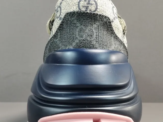 Gucci Rhyton Monogram Canvas Pink Navy Lifestyle Sneakers 9
