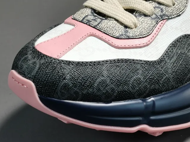 Gucci Rhyton Monogram Canvas Pink Navy Lifestyle Sneakers 10