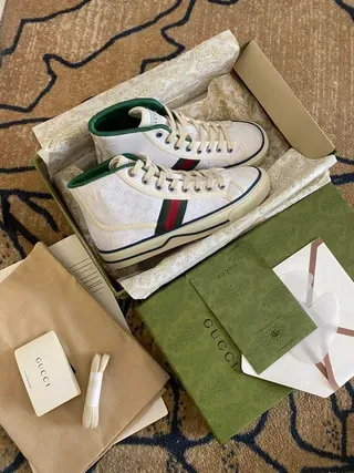 Gucci Rhyton Monogram-Print High-Top Lifestyle Sneakers 9