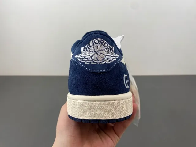 Gucci Rhyton Navy and White Suede Leather Lifestyle Sneakers 4
