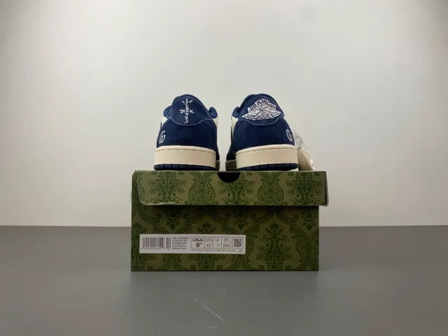 Gucci Rhyton Navy and White Suede Leather Lifestyle Sneakers 17