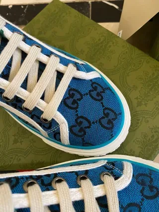 Gucci Screener Blue GG Monogram High-Top Lifestyle Sneakers 3