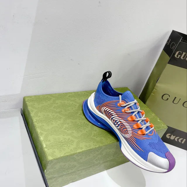 Gucci Screener Blue Orange Purple Lifestyle Sneakers 7