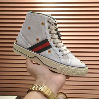 Gucci Screener Floral Print High-Top Lifestyle Sneakers