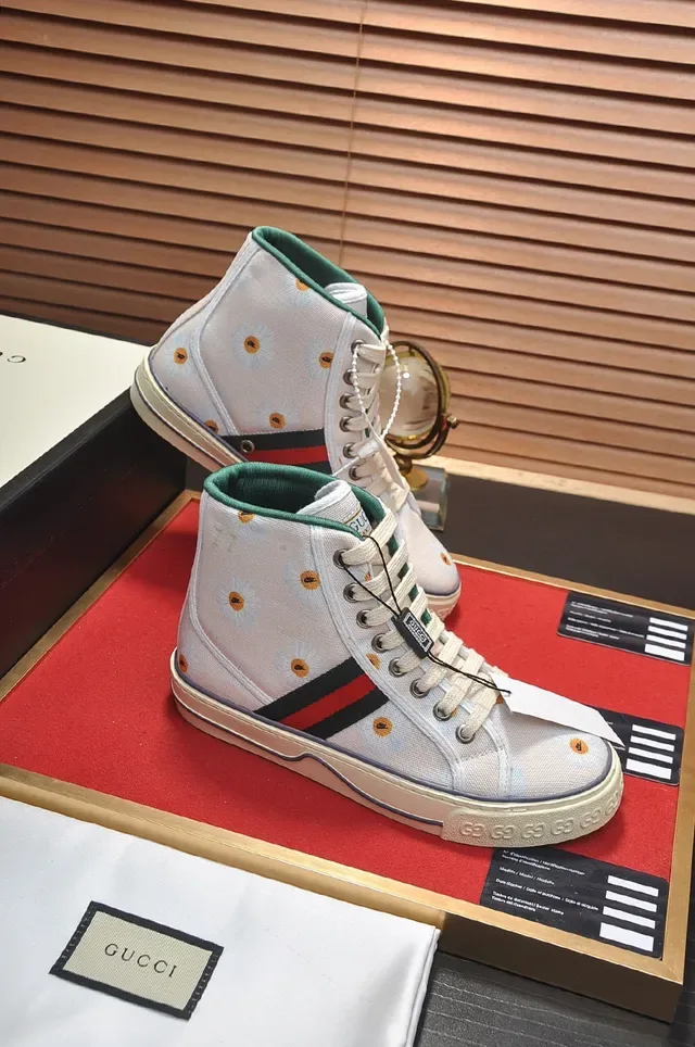 Gucci Screener Floral Print High-Top Lifestyle Sneakers 5
