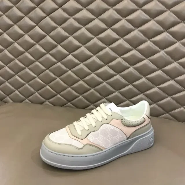 Gucci Screener GG Monogram Beige Pink Sage Lifestyle Sneakers 3