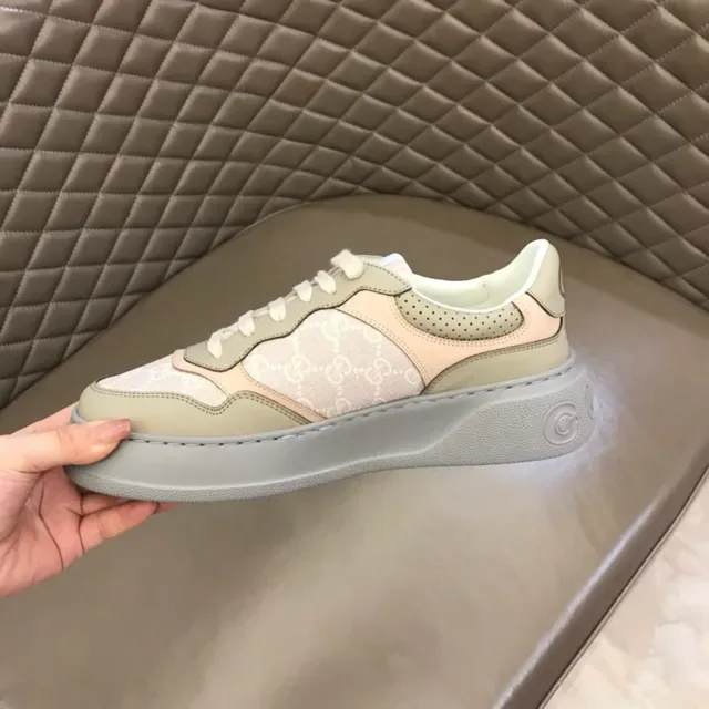 Gucci Screener GG Monogram Beige Pink Sage Lifestyle Sneakers 5