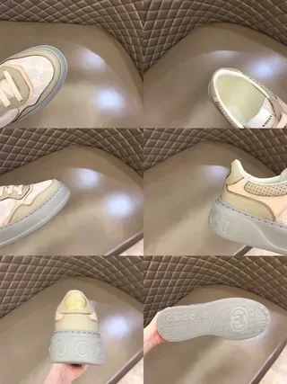 Gucci Screener GG Monogram Beige Pink Sage Lifestyle Sneakers 6