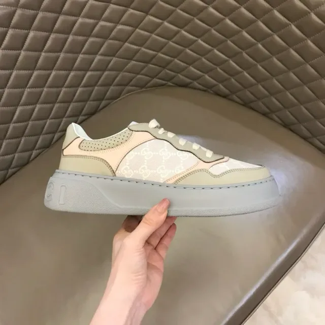 Gucci Screener GG Monogram Beige Pink Sage Lifestyle Sneakers 7