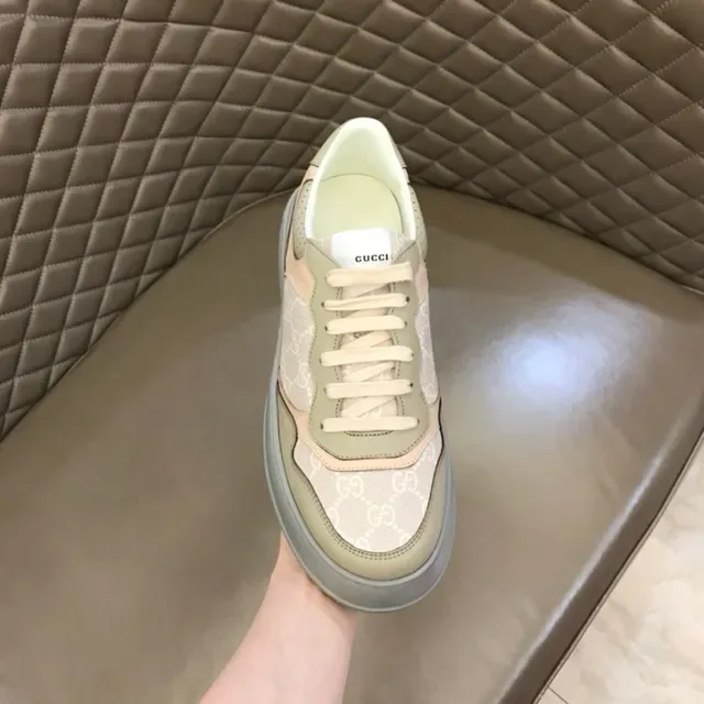 Gucci Screener GG Monogram Beige Pink Sage Lifestyle Sneakers 8