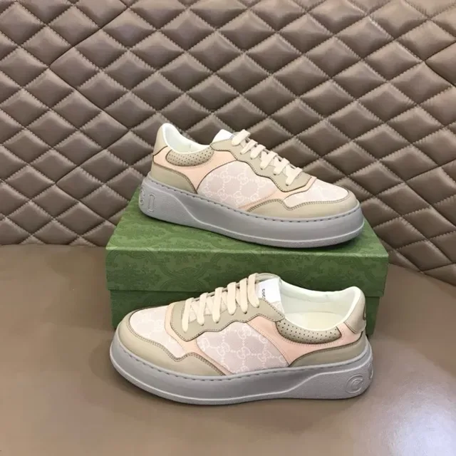 Gucci Screener GG Monogram Beige Pink Sage Lifestyle Sneakers 9